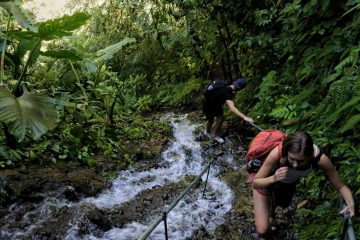 Trekking to the Base of Tumpak Sewu Waterfall