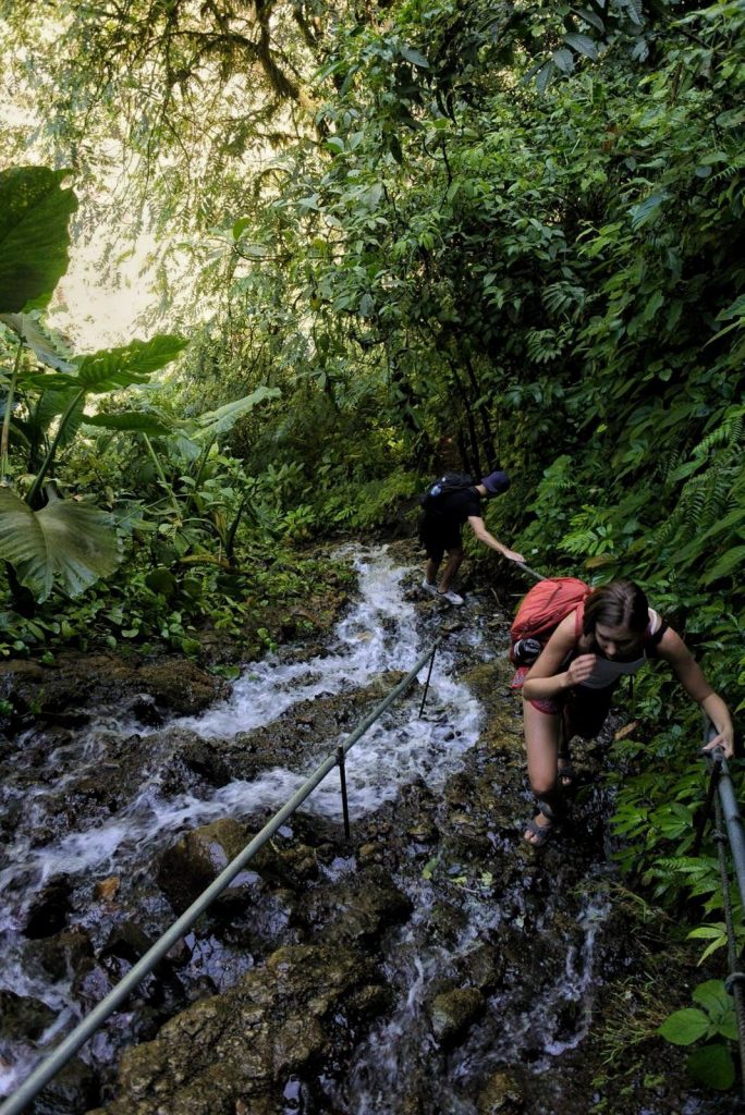 Trekking to the Base of Tumpak Sewu Waterfall